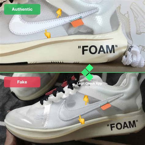 off-white nike zoom fly real vs fake|nike off white foam black.